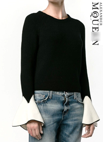 Alexander McQuee* Tulip-cuff wool sweater; 얼마나 매력적이고 페미닌한지 직접 만나보시면 더욱 반하실!!;피팅추가
