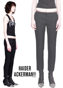 Haider ackerman*(OR) Cropped Trousers with gros grain Belt;이런기회는 다신 오지않아요^^;;$995.00