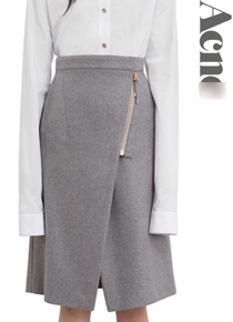 Acn*  zip-up A-line wool skirt;레그라인이 안날씬해 보일수가 없는 감각적인 울스커트!!;피팅추가