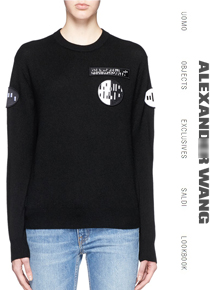 Alexander Wang*(or) QR code patch sweater; 옆모습마저 감각적인 미니멀스웨터를 합리적으로 만나보셔요!! $595.00 ;피팅추가