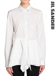 Jil Sande*(or) Flare Poplin Shirt;간결하고 클린한,그저 셔츠라고 하기엔 매력이 넘쳐나는!!$410.00