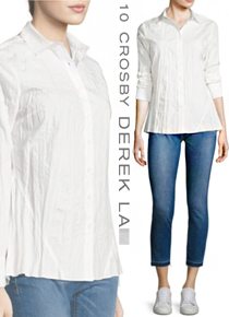 Derek La*(or) Solid Long Sleeve Shirt;뒷면이 더욱 이쁜 미니멀셔츠!!패브릭이 남달라요^^