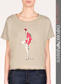Emporio arman* (or)Pure cotton t-shirt; $325.00 브랜드 소장가치 충분한!!