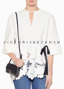 victoria beckha* grosgrain ribbon ties blouse - 고급스러운 리본 디테일에 눈이가요! (특가세일 30% 할인이벤트/반품교환불가/정가99000)