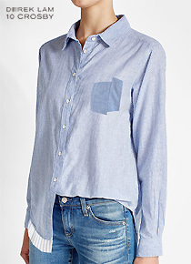 derek la*(or) striped patch shirt - 피팅감은 기본, 브랜드 개성이 고스란히 느껴지는 셔츠! ;피팅추가