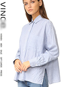 Vinc*(or) Split Back Stripe Shirt;$285.00 오버핏 사이즈의 너무 스타일리시한 스트라잎 셔츠!! ;피팅추가 