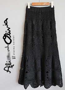 alice+olivi*(or) knit eyelet skirt - 사랑스럽고 따스한 롱 스커트~ 