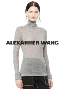 Alexander Wan*(or) sheer wool turtleneck knit - 바디컨핏으로 시선을 사로잡을 가벼운 니트 {블랙/아이보리};피팅추가