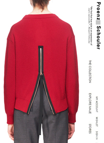 Proenza Schoule*(or) back zipper detail jumper;$895.00 소장가치 충분한 반전매력의 스웨터로 스타일리시한 겨울 맞이하셔요~^^ ;피팅추가