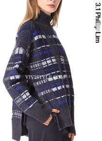 3.1 phillip li*(or) check tartans turtleneck sweater - 매장가 $628.. 두 컬러로 만나보세요^^ {차콜/아이보리}
