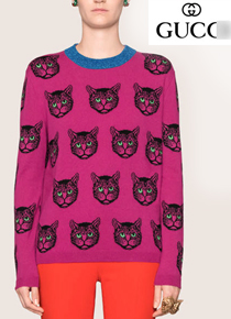 gucc* cat sweater;경쾌하면서도 스타일리시한 감각이 돋보이는 스웨터!!