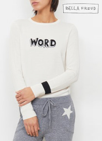 bella freud word jumper wool sweater - 정가 44만원~ 절반 가격에 득템하세요^^ 