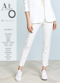 Alice+Olivi*(or) white pants;심플하다못해 클린한, 그리고 모던한 감각을 살린  제품.