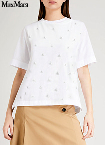 maxmar*(or) studio beaded round blouse - 티셔츠처럼 편안하게, 블라우스처럼 럭스하게!;피팅추가