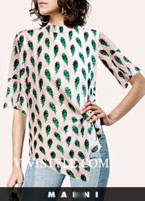 marn* leaf printed silk blouse - 실루엣에 반하는 실크 블라우스^^