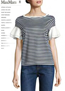 max mar*(or) weekend striped flare top - 베이직함과 디테일함을 두루 갖춘! ;피팅추가