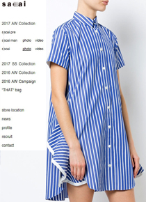 Saca*(or)  Striped Poplin Shirt Dress;두가지 룩을 만들어드리는 이상적인 셔츠드렛!!;피팅추가