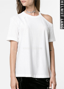 helmut lan*(or) cold shoulder t-shirt - 시크한 무드의 컷아웃 티셧^^(특가세일 30% 할인이벤트/반품교환불가/정가63000)