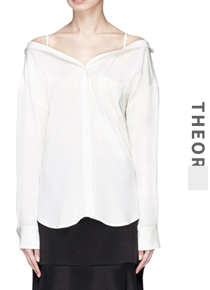 Theor*(or) Off-the-Shoulder Shirt ; $255.00 소장가치충분한 실제 핏이 더 이쁜 화이트 셔츠!! ;피팅추가