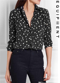 Equipmen*(or)  Moon &amp; Star Print Shirt; $398.00 보기만해도 기분 좋아지는 실크셔츠!!고급스러움은 기본~;피팅추가