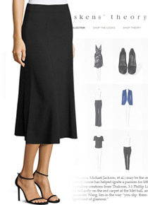 Theor*(or) Flare Skirt;클래식한 멋스러움과 실루엣 하나만으로 충분한!! $325.00