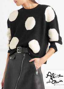 Alice + Olivi*(or) Gleeson intarsia wool sweater;$365 입어보면 사랑에 빠지고마는 도트 스웨터를 하프프라이스로!! ;피팅추가