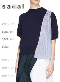 saca* Pleated panel  sweater; $630 누구에게나 편할수 밖에 없는 플리츠탑!{그레이 /네이비}