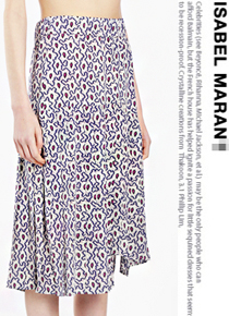 Isabel Maran* printed midi skirt;$1,350.00 놓치면안되는 행운같은 기회!!{블루 /핑크}