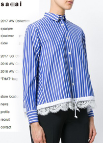 Saca*(or) striped shirts; 무한하게 펼쳐지는 사이즈의 편안함과 스타일리시함!!;피팅추가