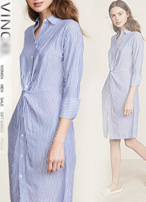 Vinc*(or) striped  dress;$395.00 무건 소장각~비비언니가 먼저 찜!! ;피팅추가
