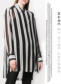 Marc Jacob*(or) classic striped shirt ;$425.00 실크 셔츠를 가장 여유롭고 시크하게 만나볼수 있는 방법!!