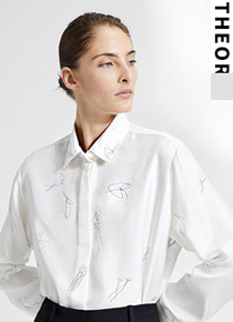 Theor*(or) silk print shirts ;$380.00 실키한 소재감과 퓨어한 느낌이 아주 세련된~
