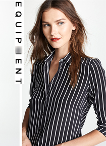 Equipmen*(or) striped shirts;$278.00 무심한듯 시크한 슬림핏 블라우스!