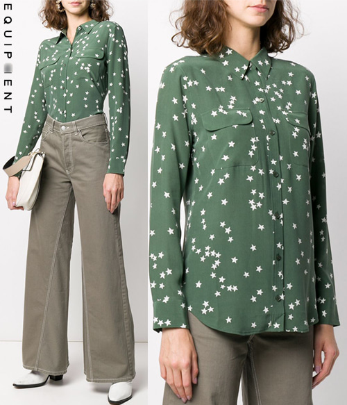 Equipmen*(or) star silk blouse;음각로고 버튼에 비비드컬러로 기분까지 배로 좋아지게 만들어주는 실크블라우스!!$330.00 ;피팅추가