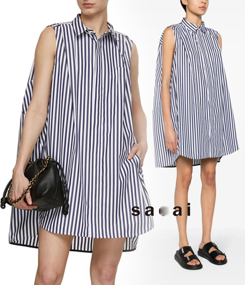 saca*(or) stripe dress ;아주 루즈한 핏이라 한여름에도 너무너무 시원하고 유니크하게 만나보실수 있어요~~~