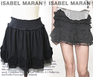 Isabel maran*  knit flower skirt - 페미닌한 감각의 미니 스커트..