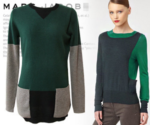 marc jabob*(or) cashmere colorblock sweater 