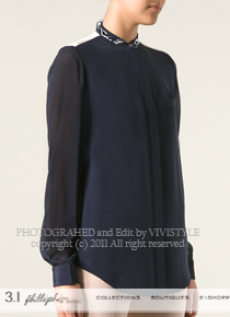 3.1phillip li*(or) jewellery silk blouse; 입는것만으로 럭스함이 묻어나오는!!