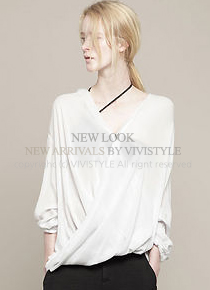 helmut lan*(or) asymmetric drape long shirt - 럭스함이 돋보이는~ 웨어러블한 셔츠^^