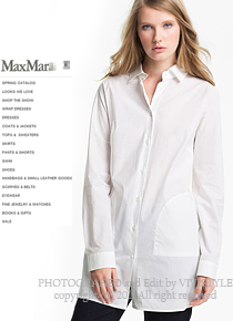 max mar* White Tunic Shirt ;백라인 시스루 디테일로 더욱 이지하고 색다른 스타일을 보여주는~~