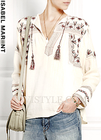 isabel maran* embroidered cotton-muslin blouse - 요즘 가장 핫하다는~ 자수블라우스^^
